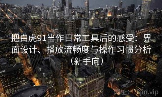 把白虎91当作日常工具后的感受：界面设计、播放流畅度与操作习惯分析（新手向）