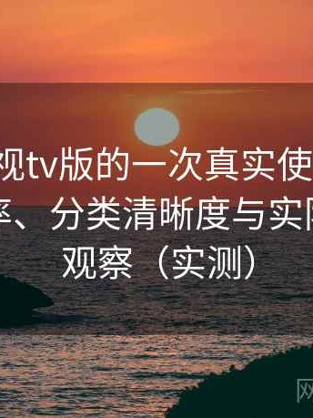 人人影视tv版的一次真实使用体验：搜索效率、分类清晰度与实际可用性观察（实测）