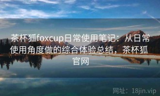 茶杯狐foxcup日常使用笔记：从日常使用角度做的综合体验总结，茶杯狐 官网