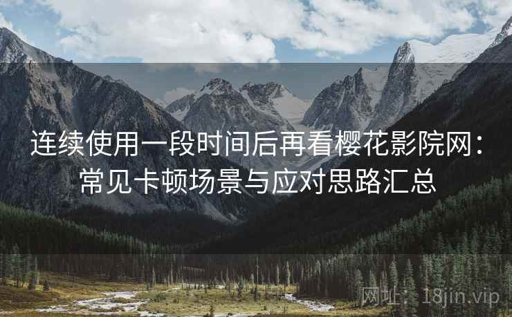 连续使用一段时间后再看樱花影院网：常见卡顿场景与应对思路汇总