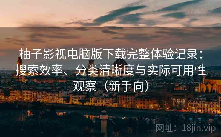 柚子影视电脑版下载完整体验记录：搜索效率、分类清晰度与实际可用性观察（新手向）