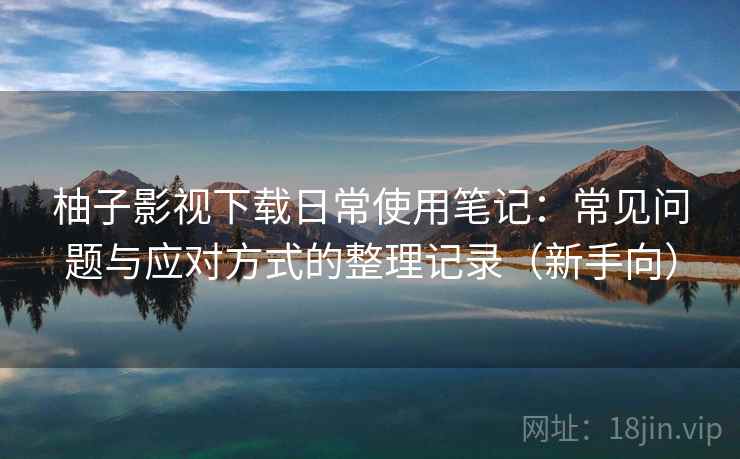 柚子影视下载日常使用笔记：常见问题与应对方式的整理记录（新手向）