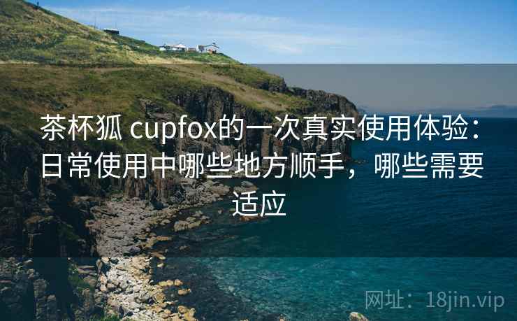 茶杯狐 cupfox的一次真实使用体验：日常使用中哪些地方顺手，哪些需要适应